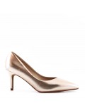 Women's faux leather heeled pumps