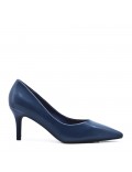 Women's faux leather heeled pumps