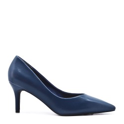 Women's faux leather heeled pumps