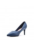 Women's faux leather heeled pumps