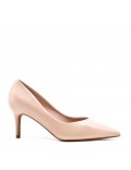 Women's faux leather heeled pumps