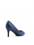 Women's faux leather heeled pumps