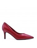 Women's faux leather heeled pumps