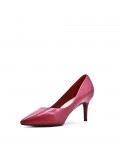 Women's faux leather heeled pumps