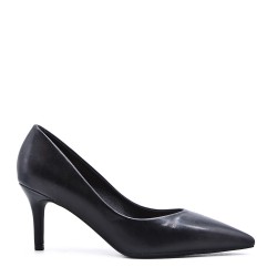 Women's faux leather heeled pumps