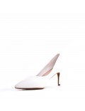 Women's faux leather heeled pumps