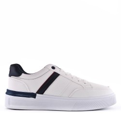 Men's faux leather lace-up sneaker