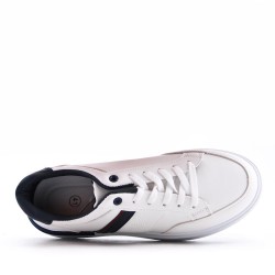 Men's faux leather lace-up sneaker
