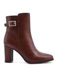 Faux leather ankle boot