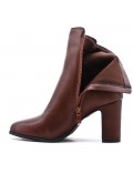 Faux leather ankle boot