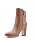 Faux leather ankle boot