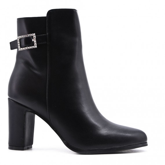 Faux leather ankle boot