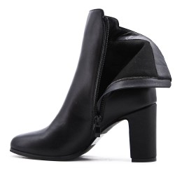 Faux leather ankle boot