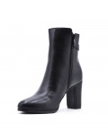 Faux leather ankle boot