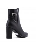 Faux leather ankle boot