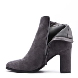 Ankle boot in faux suede