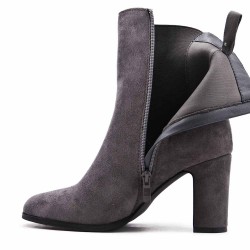 Ankle boot in faux suede