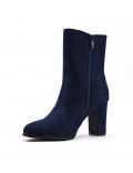 Ankle boot in faux suede