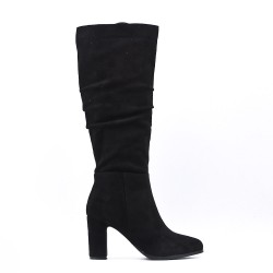 Faux suede boot