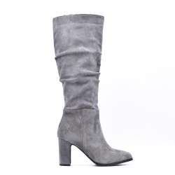 Faux suede boot