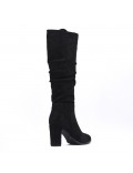 Faux suede boot