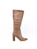 Faux suede boot