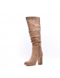 Faux suede boot