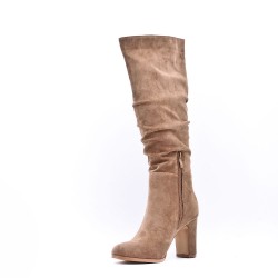 Faux suede boot