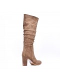 Faux suede boot