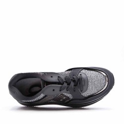 Basket mix matière à lacet pour femme