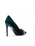 Leatherette pump with heels