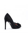 Leatherette pump with heels