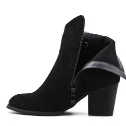 Faux suede boot