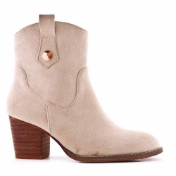 Faux suede boot