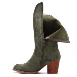 Faux suede boot