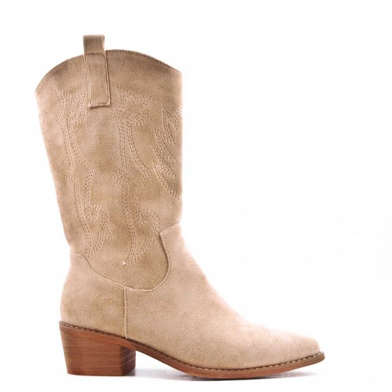 Faux suede boot