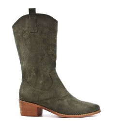Botte en simili daim