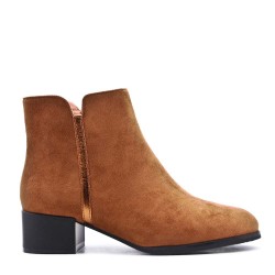 Ankle boot in faux suede