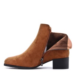 Ankle boot in faux suede