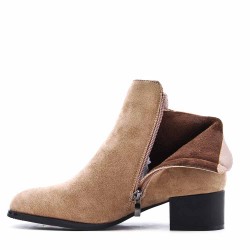 Ankle boot in faux suede