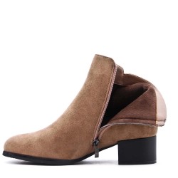 Ankle boot in faux suede