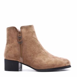 Ankle boot in faux suede