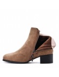 Ankle boot in faux suede