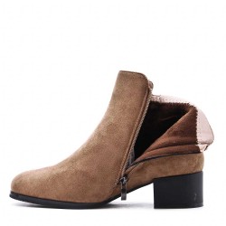 Ankle boot in faux suede