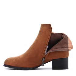 Ankle boot in faux suede