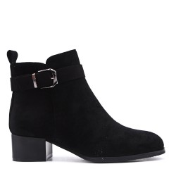 Ankle boot in faux suede