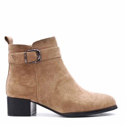 Ankle boot in faux suede