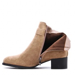 Ankle boot in faux suede