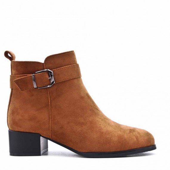 Ankle boot in faux suede