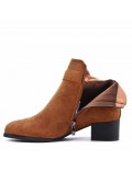 Ankle boot in faux suede